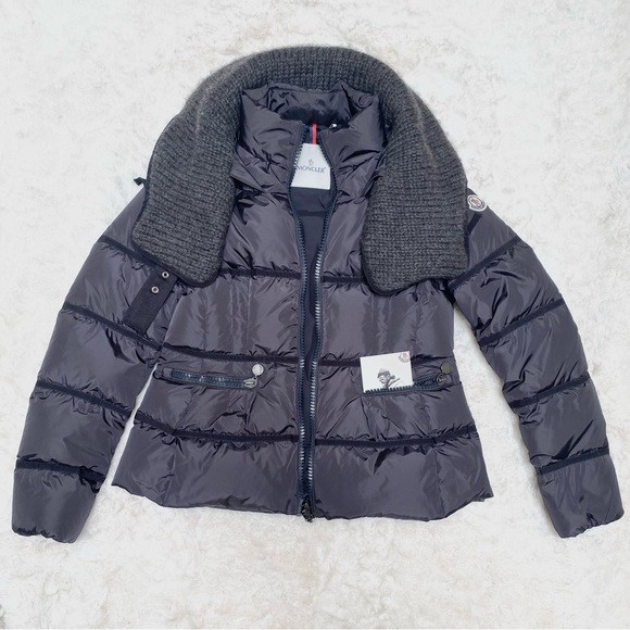 ✨ MONCLER Vis Giubotto puffer down jacket with knit wool collar - Picture 3 of 15